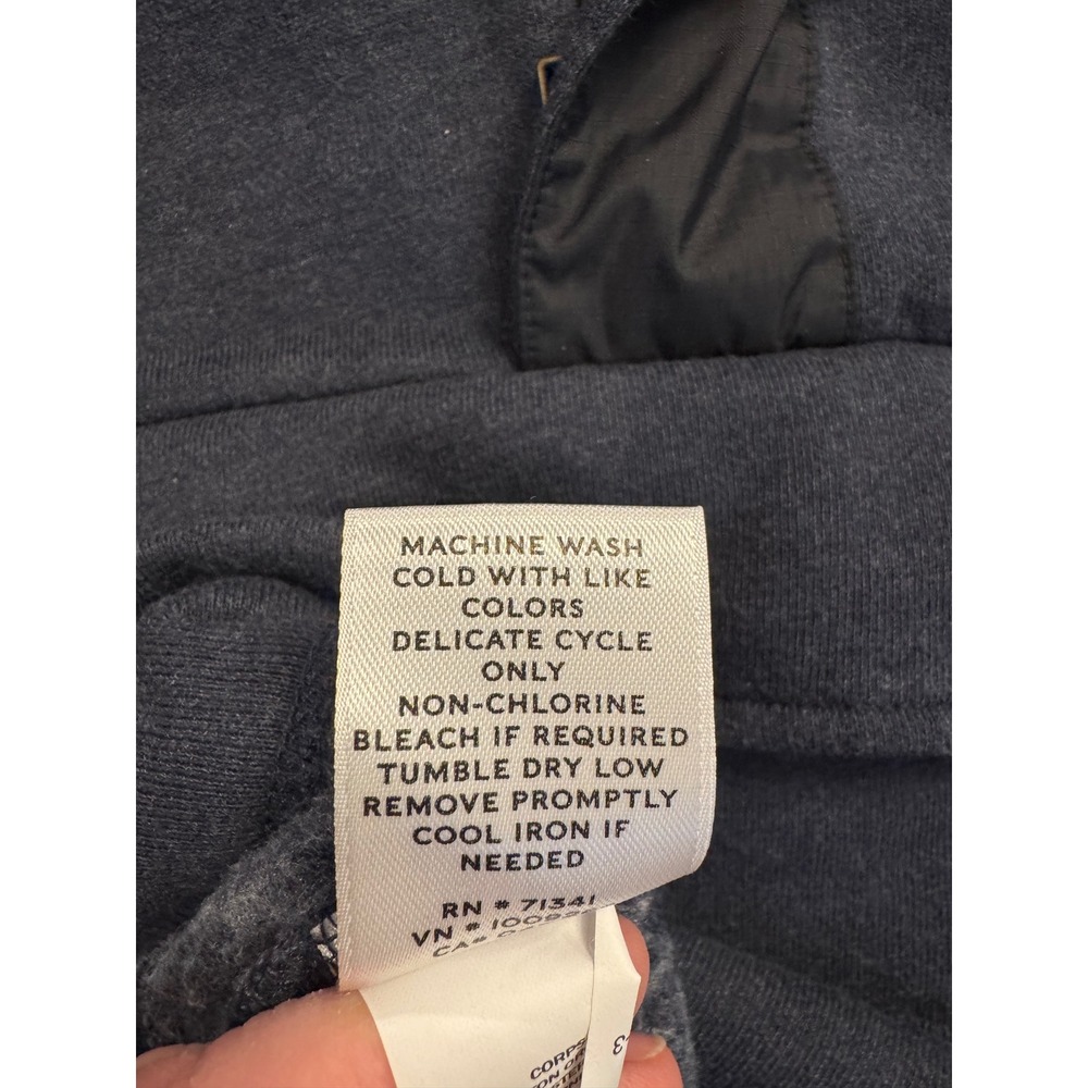 L.L. Bean Signature Anorak Sweatshirt XXS Gray Snap Pocket Gorpcore Pullover - Picture 7 of 8